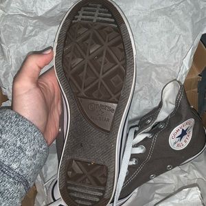 Selling grey women’s hightop converse NEVER worn.
